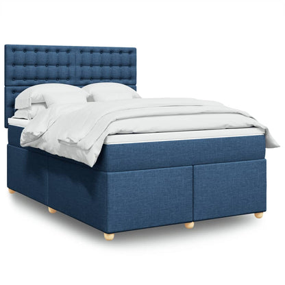 Giroletto a Molle con Materasso Blu 160x200 cm in Tessuto | homemem39