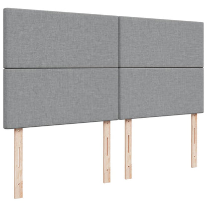 Giroletto a Molle con Materasso Grigio Chiaro180x200 cm Tessuto