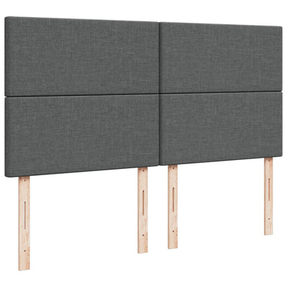 Giroletto a Molle con Materasso Grigio Scuro 180x200 cm Tessuto - homemem39