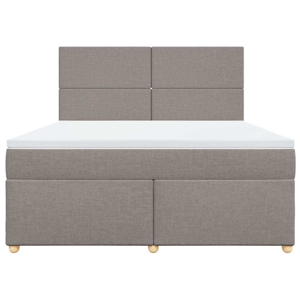 Giroletto a Molle con Materasso Tortora 180x200 cm in Tessuto | homemem39