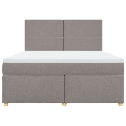 Giroletto a Molle con Materasso Tortora 180x200 cm in Tessuto