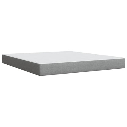 Giroletto a Molle con Materasso Grigio Chiaro180x200 cm Tessuto