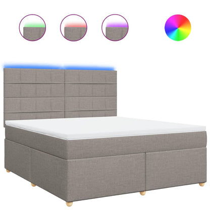 Giroletto a Molle con Materasso Tortora 180x200 cm in Tessuto | homemem39