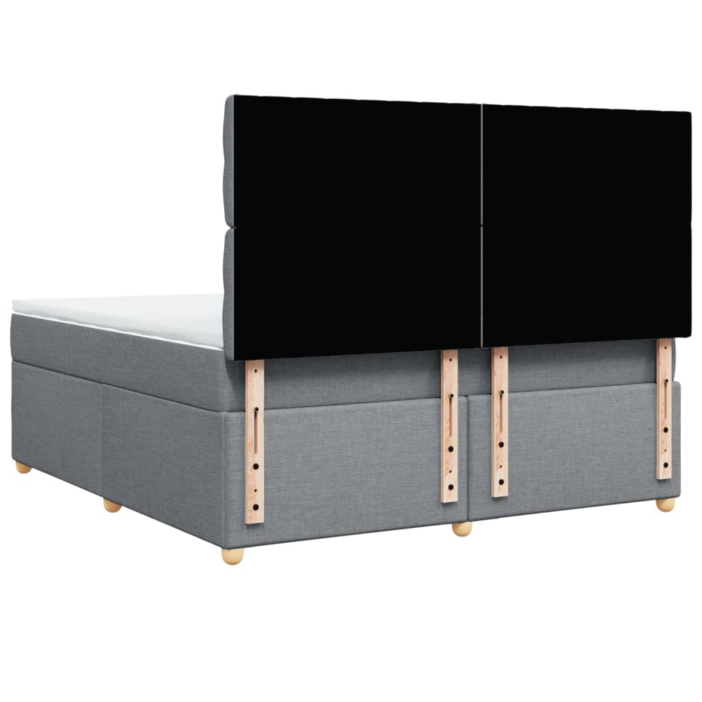 Giroletto a Molle con Materasso Grigio Chiaro180x200 cm Tessuto - homemem39