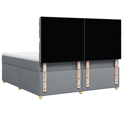 Giroletto a Molle con Materasso Grigio Chiaro180x200 cm Tessuto - homemem39