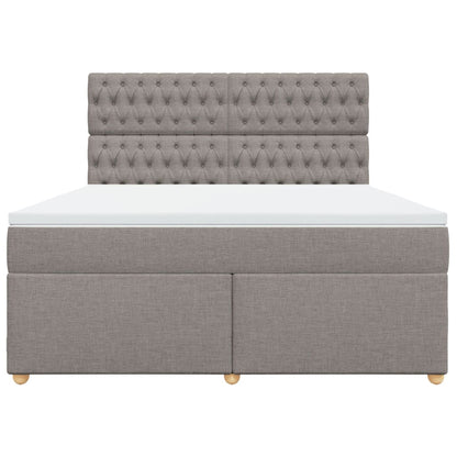 Giroletto a Molle con Materasso Tortora 180x200 cm in Tessuto