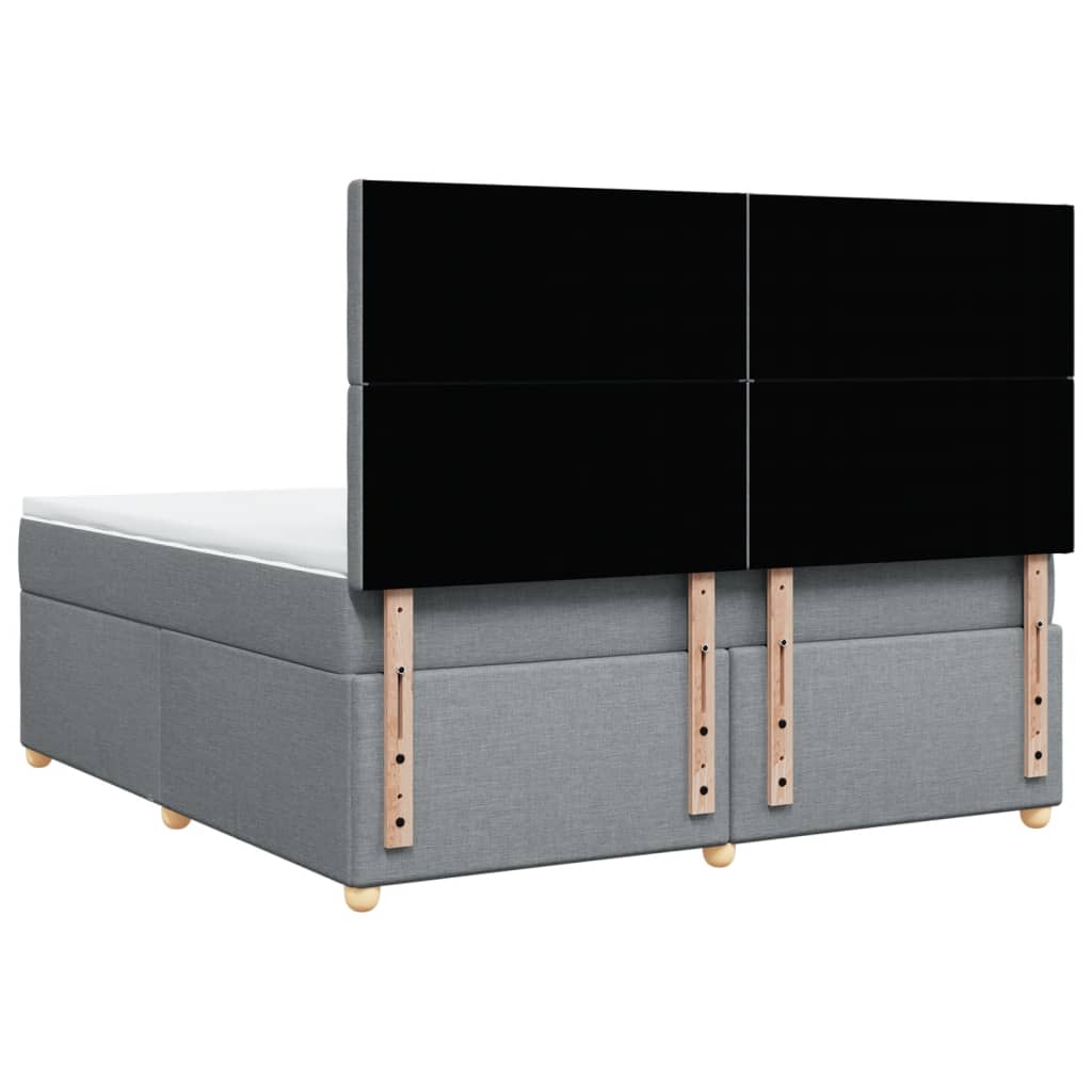 Giroletto a Molle con Materasso Grigio Chiaro180x200 cm Tessuto - homemem39