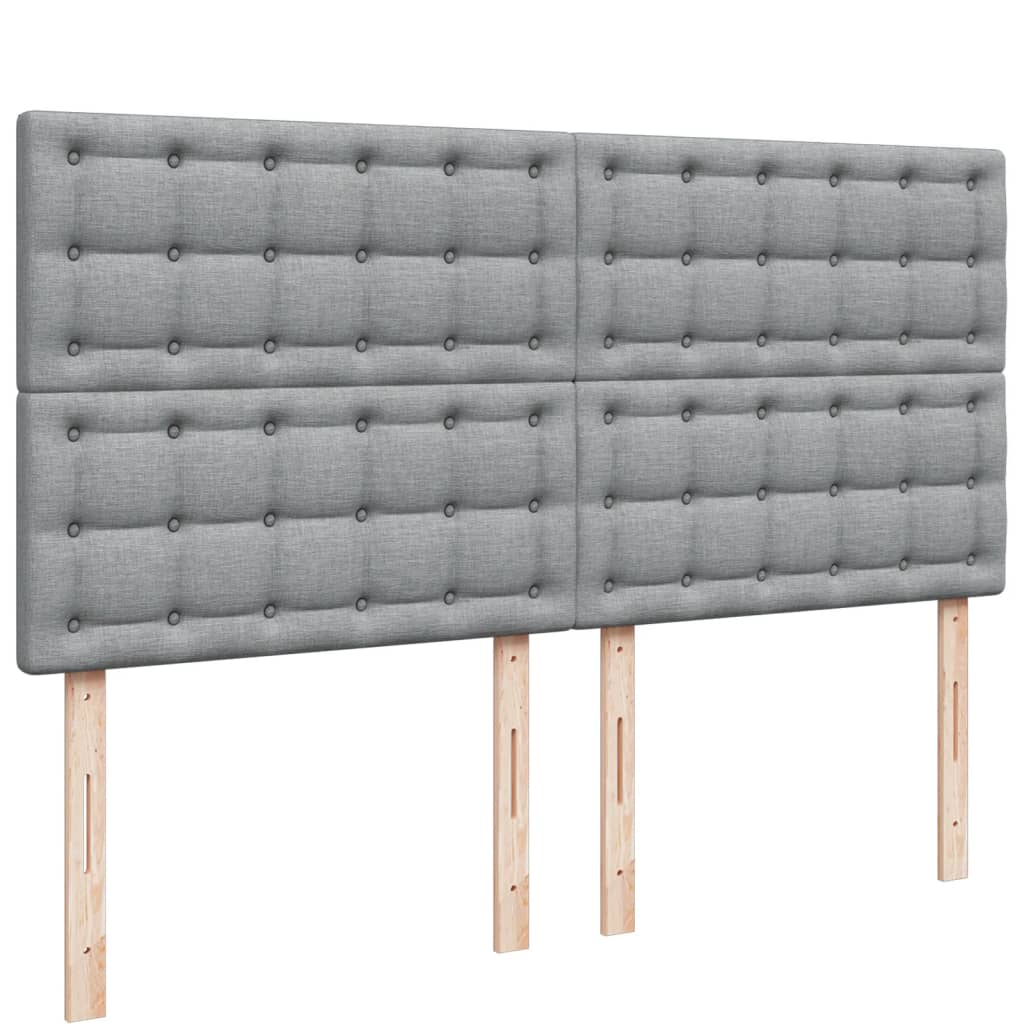 Giroletto a Molle con Materasso Grigio Chiaro180x200 cm Tessuto