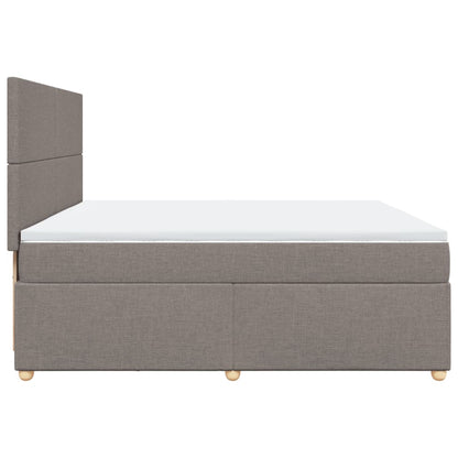 Giroletto a Molle con Materasso Tortora 200x200 cm in Tessuto | homemem39