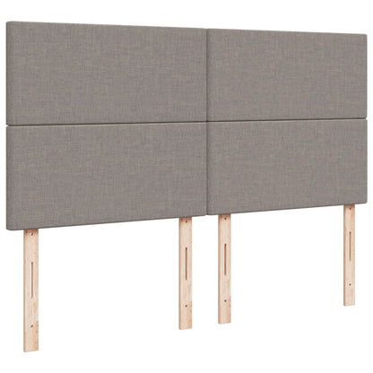 Giroletto a Molle con Materasso Tortora 200x200 cm in Tessuto