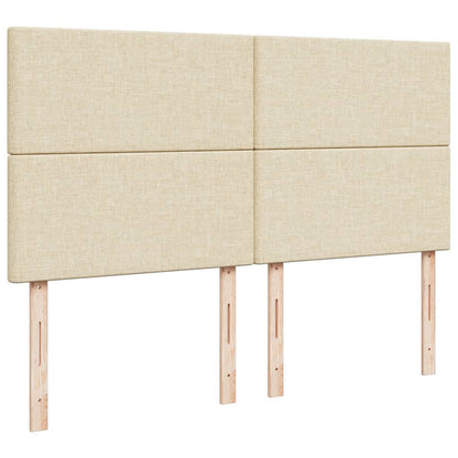 Giroletto a Molle con Materasso Crema 200x200 cm in Tessuto - homemem39