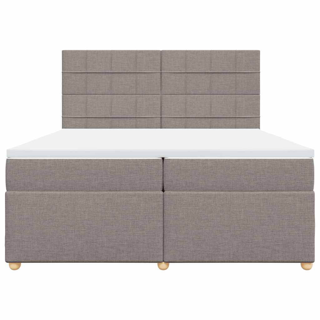 Giroletto a Molle con Materasso Tortora 200x200 cm in Tessuto | homemem39
