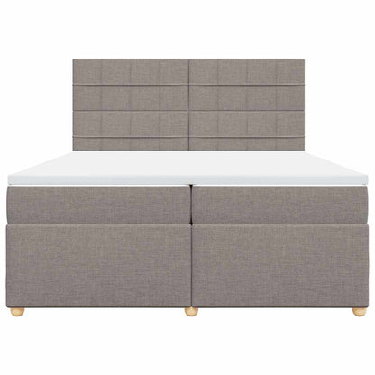 Giroletto a Molle con Materasso Tortora 200x200 cm in Tessuto | homemem39