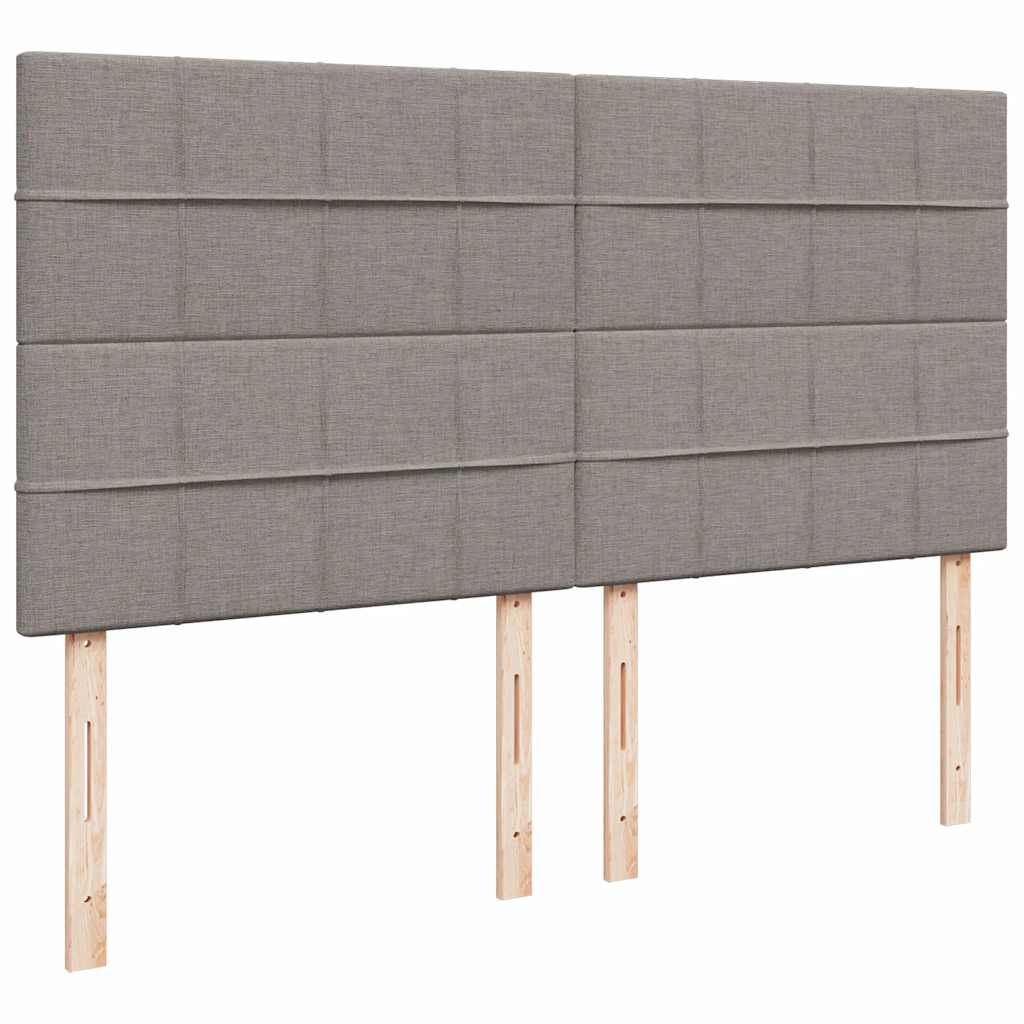 Giroletto a Molle con Materasso Tortora 200x200 cm in Tessuto | homemem39