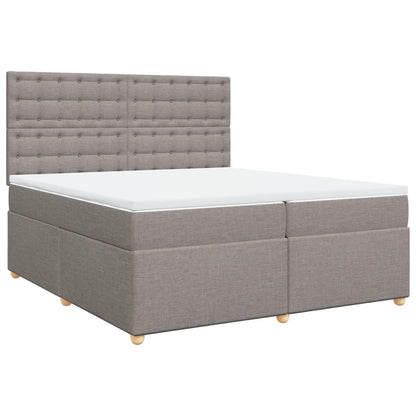 Giroletto a Molle con Materasso Tortora 200x200 cm in Tessuto | homemem39