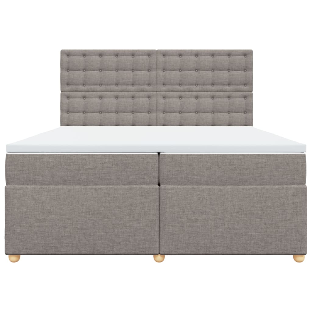 Giroletto a Molle con Materasso Tortora 200x200 cm in Tessuto | homemem39