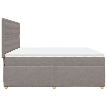 Giroletto a Molle con Materasso Tortora 200x200 cm in Tessuto | homemem39