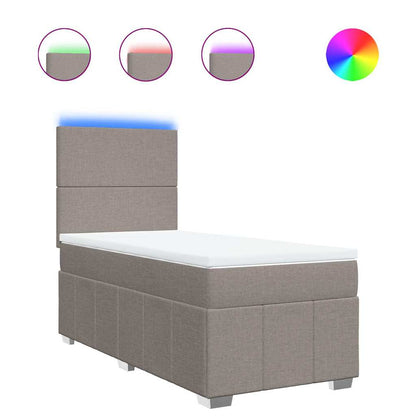 Giroletto a Molle con Materasso Tortora 80x200 cm inTessuto - homemem39