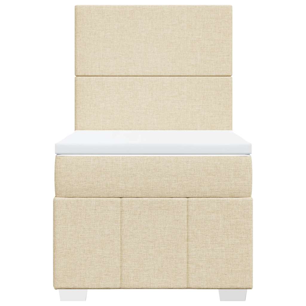 Giroletto a Molle con Materasso Crema 80x200 cm inTessuto - homemem39