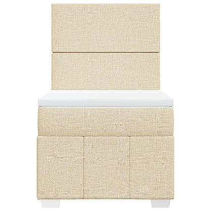 Giroletto a Molle con Materasso Crema 80x200 cm inTessuto - homemem39