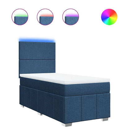 Giroletto a Molle con Materasso Blu 80x200 cm inTessuto | homemem39