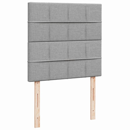 Giroletto a Molle con Materasso Grigio Chiaro 80x200 cm Tessuto