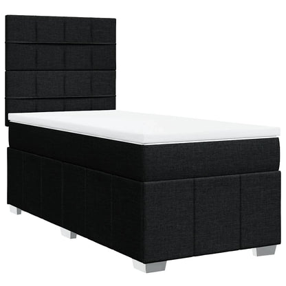 Giroletto a Molle con Materasso Nero 80x200 cm inTessuto