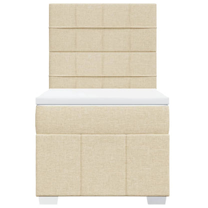 Giroletto a Molle con Materasso Crema 80x200 cm inTessuto - homemem39