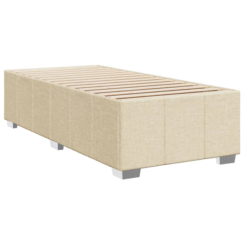 Giroletto a Molle con Materasso Crema 80x200 cm inTessuto
