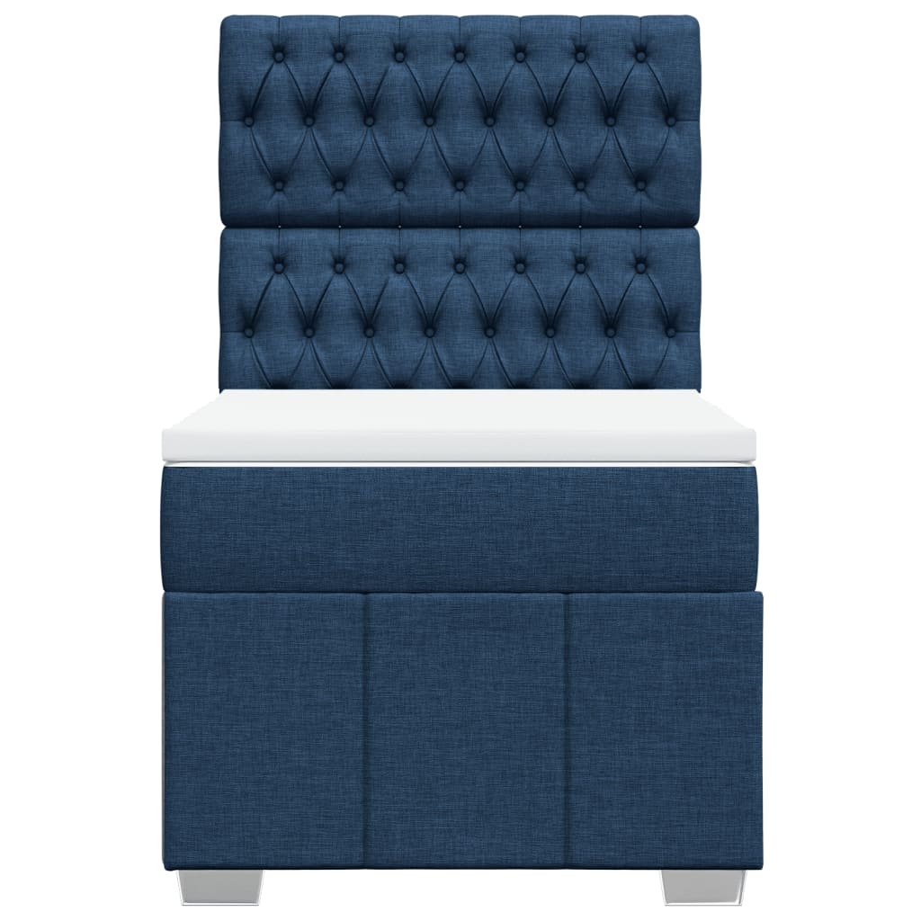 Giroletto a Molle con Materasso Blu 80x200 cm inTessuto | homemem39