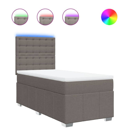 Giroletto a Molle con Materasso Tortora 80x200 cm inTessuto - homemem39