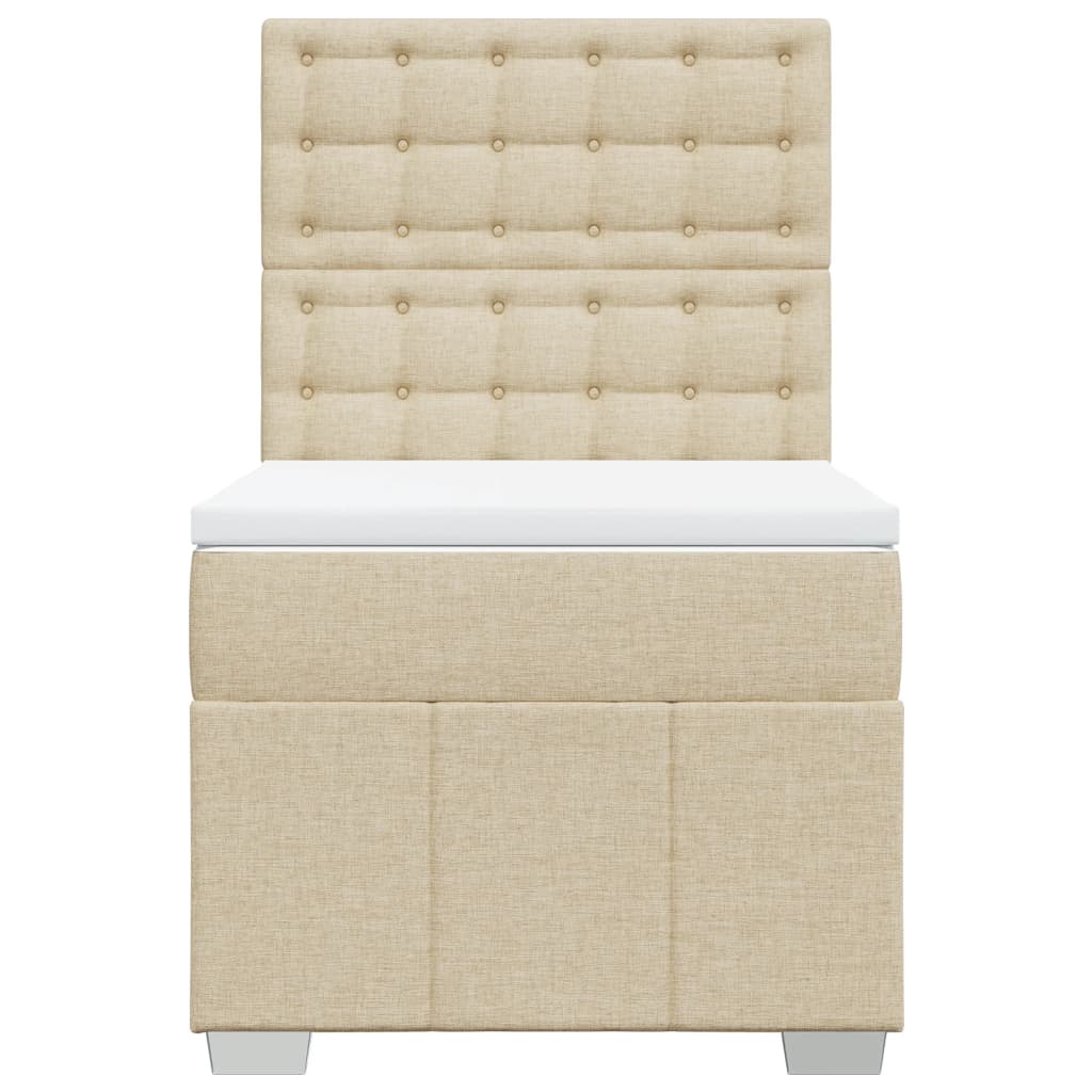 Giroletto a Molle con Materasso Crema 80x200 cm inTessuto - homemem39