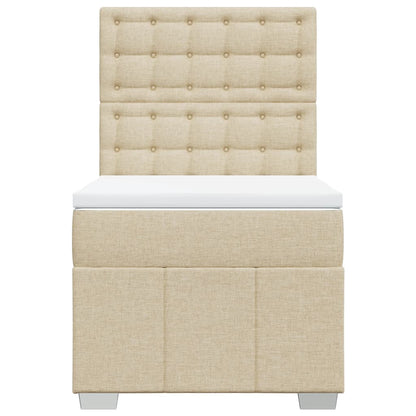 Giroletto a Molle con Materasso Crema 80x200 cm inTessuto - homemem39