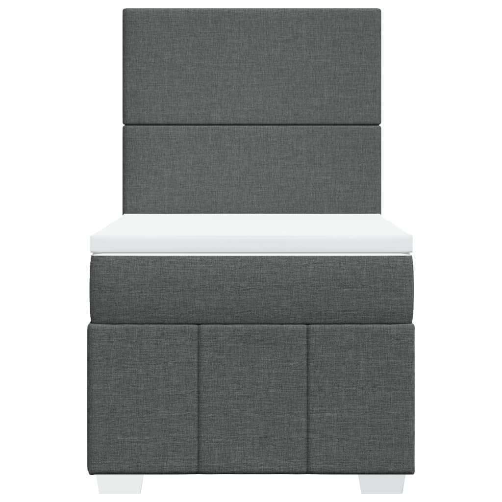 Giroletto a Molle con Materasso Grigio Scuro 90x190 cm Tessuto | homemem39