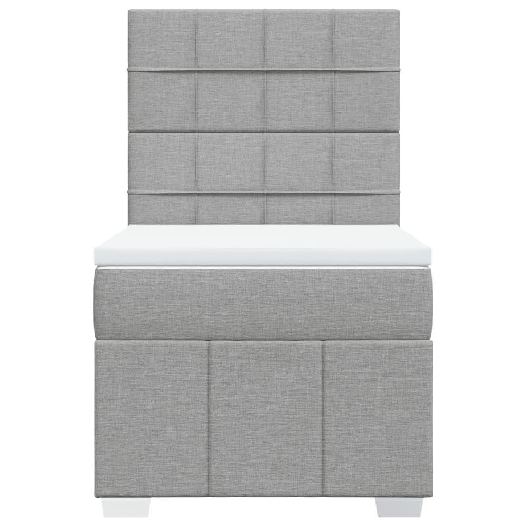 Giroletto a Molle con Materasso Grigio Chiaro 90x190 cm Tessuto | homemem39