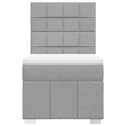 Giroletto a Molle con Materasso Grigio Chiaro 90x190 cm Tessuto | homemem39
