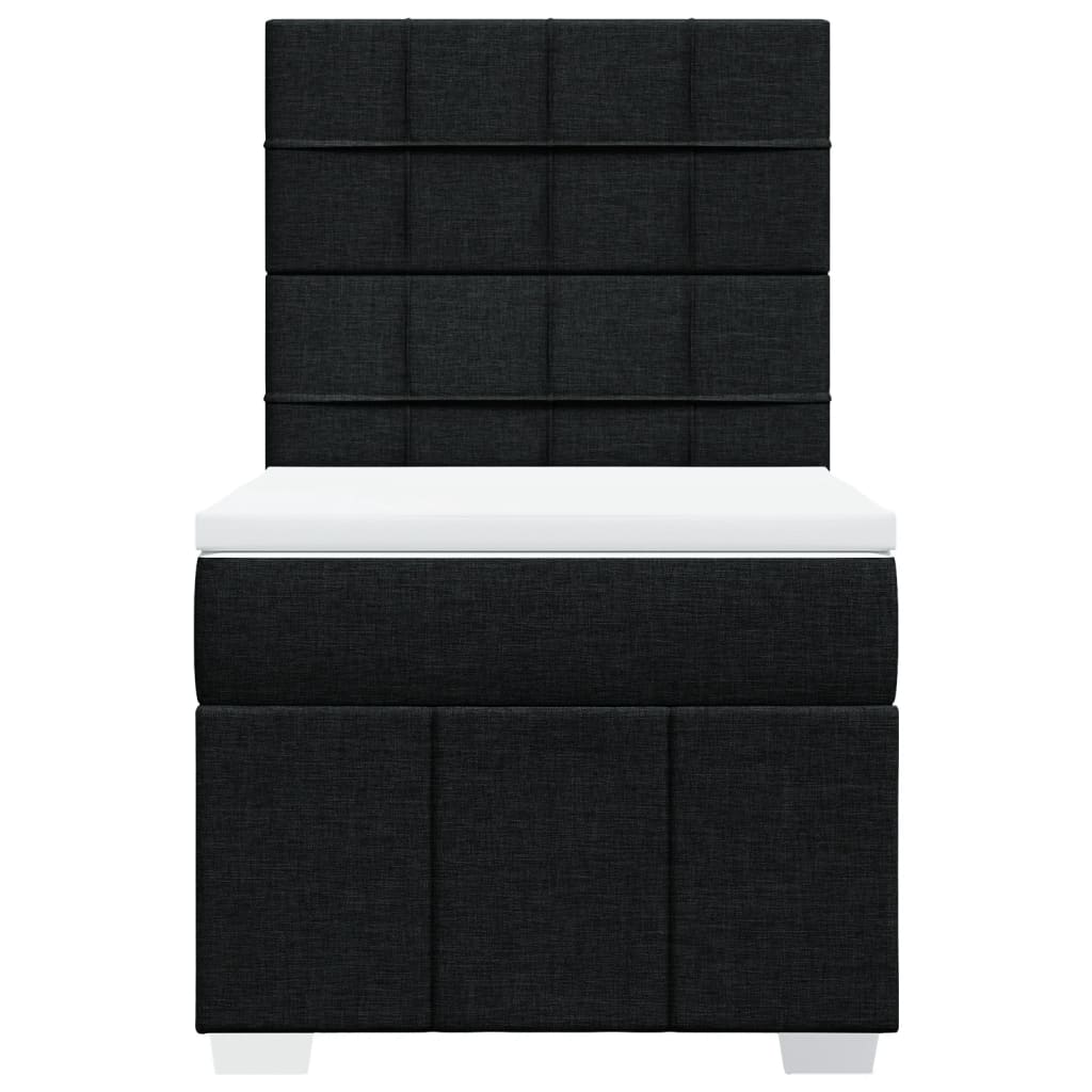 Giroletto a Molle con Materasso Nero 90x190 cm in Tessuto - homemem39