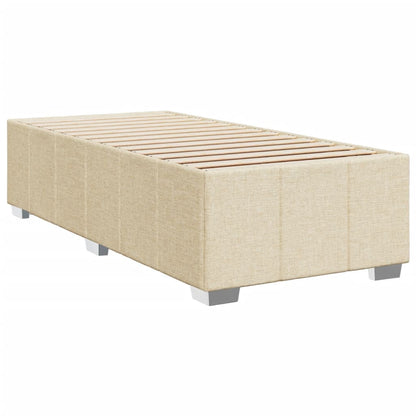 Giroletto a Molle con Materasso Crema 90x190 cm in Tessuto | homemem39