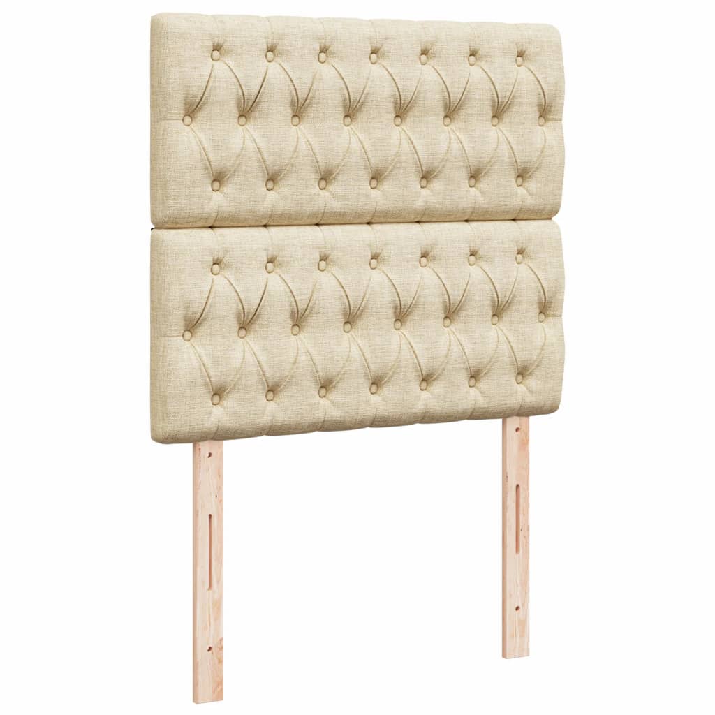 Giroletto a Molle con Materasso Crema 90x190 cm in Tessuto | homemem39