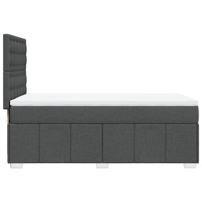 Giroletto a Molle con Materasso Grigio Scuro 90x190 cm Tessuto | homemem39