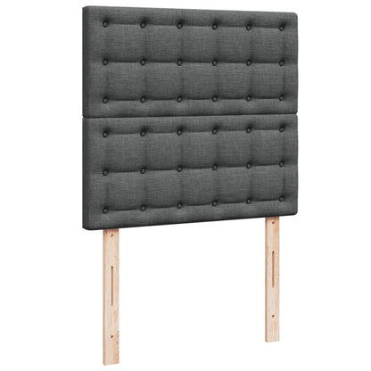 Giroletto a Molle con Materasso Grigio Scuro 90x190 cm Tessuto | homemem39