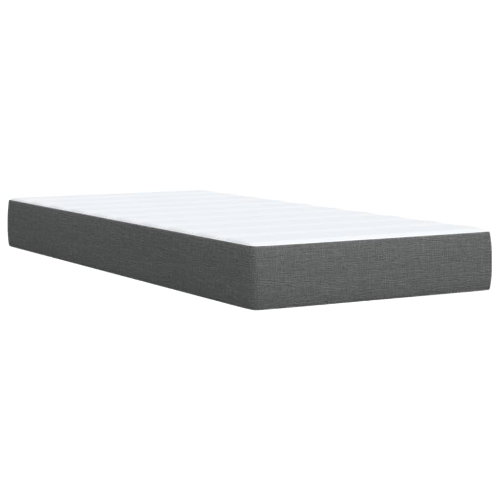 Giroletto a Molle con Materasso Grigio Scuro 90x190 cm Tessuto | homemem39