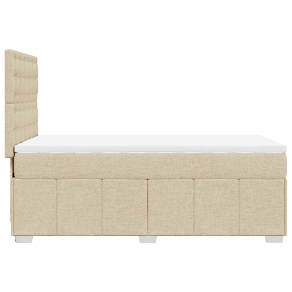 Giroletto a Molle con Materasso Crema 90x190 cm in Tessuto | homemem39