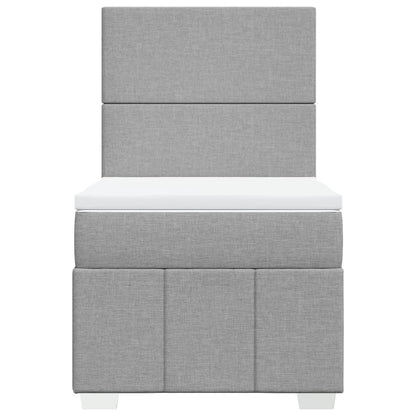 Giroletto a Molle con Materasso Grigio Chiaro 90x200 cm Tessuto | homemem39