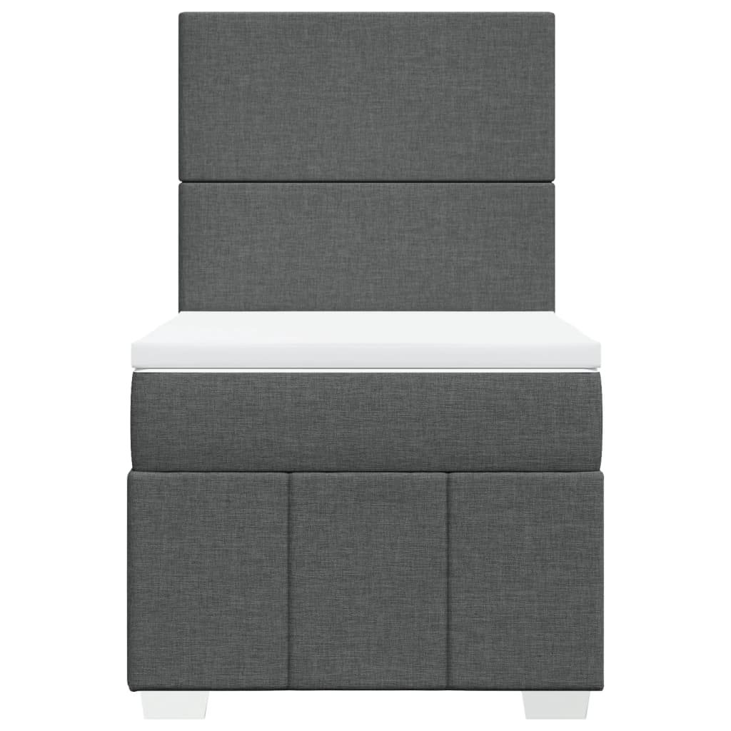 Giroletto a Molle con Materasso Grigio Scuro 90x200 cm Tessuto | homemem39