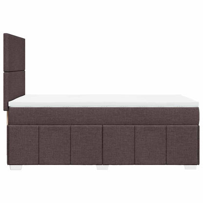 Giroletto a Molle con Materasso Marrone Scuro 90x200 cm Tessuto | homemem39
