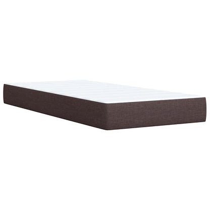Giroletto a Molle con Materasso Marrone Scuro 90x200 cm Tessuto | homemem39