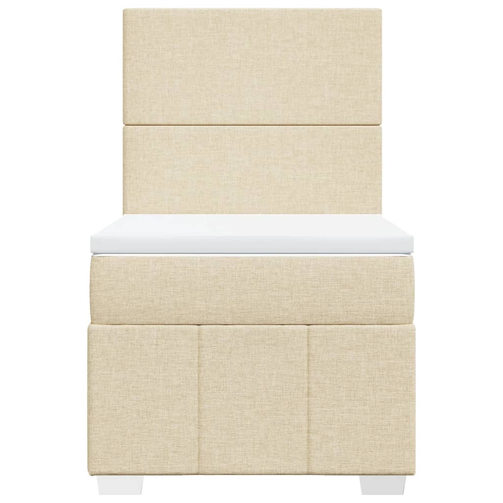 Giroletto a Molle con Materasso Crema 90x200 cm inTessuto | homemem39