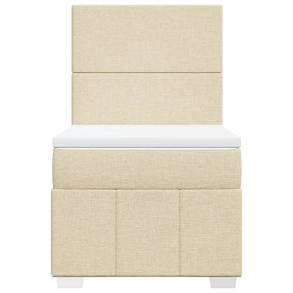 Giroletto a Molle con Materasso Crema 90x200 cm inTessuto | homemem39