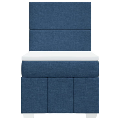 Giroletto a Molle con Materasso Blu 90x200 cm inTessuto | homemem39